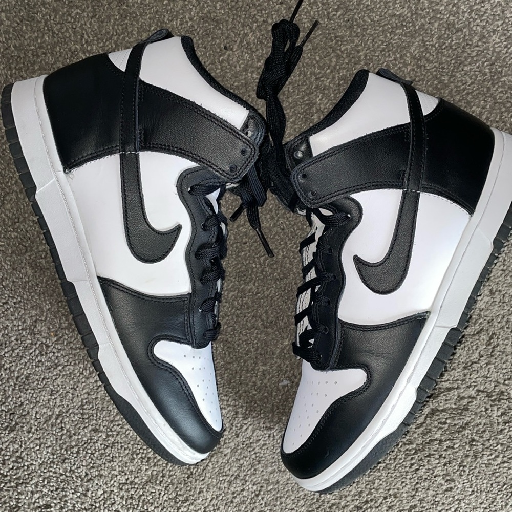 Womens Panda Dunk high black and white